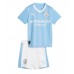 Manchester City Babykleding Thuisshirt Kinderen 2023-24 Korte Mouwen (+ korte broeken)